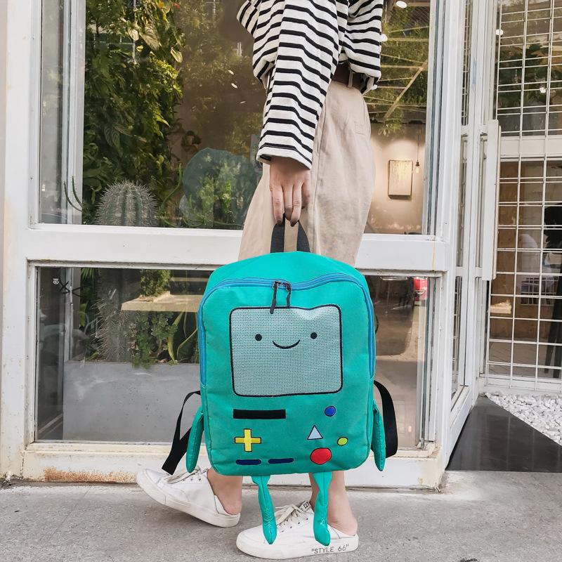 Adventure Live Treasure Funny Robot Backpack Tide Japanese Cute Dumb Adventure Soft Girl Second Dimensional Student School Bag