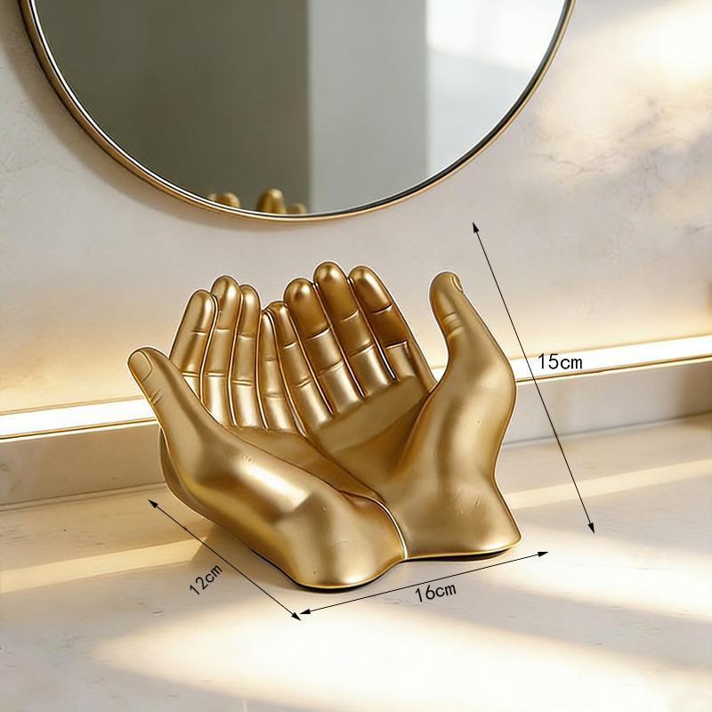 

New Cream-colored Hand-held Jewelry Ornament High-end Storage Decorative Item For Home Bedroom Dressing Table, Or Desktop