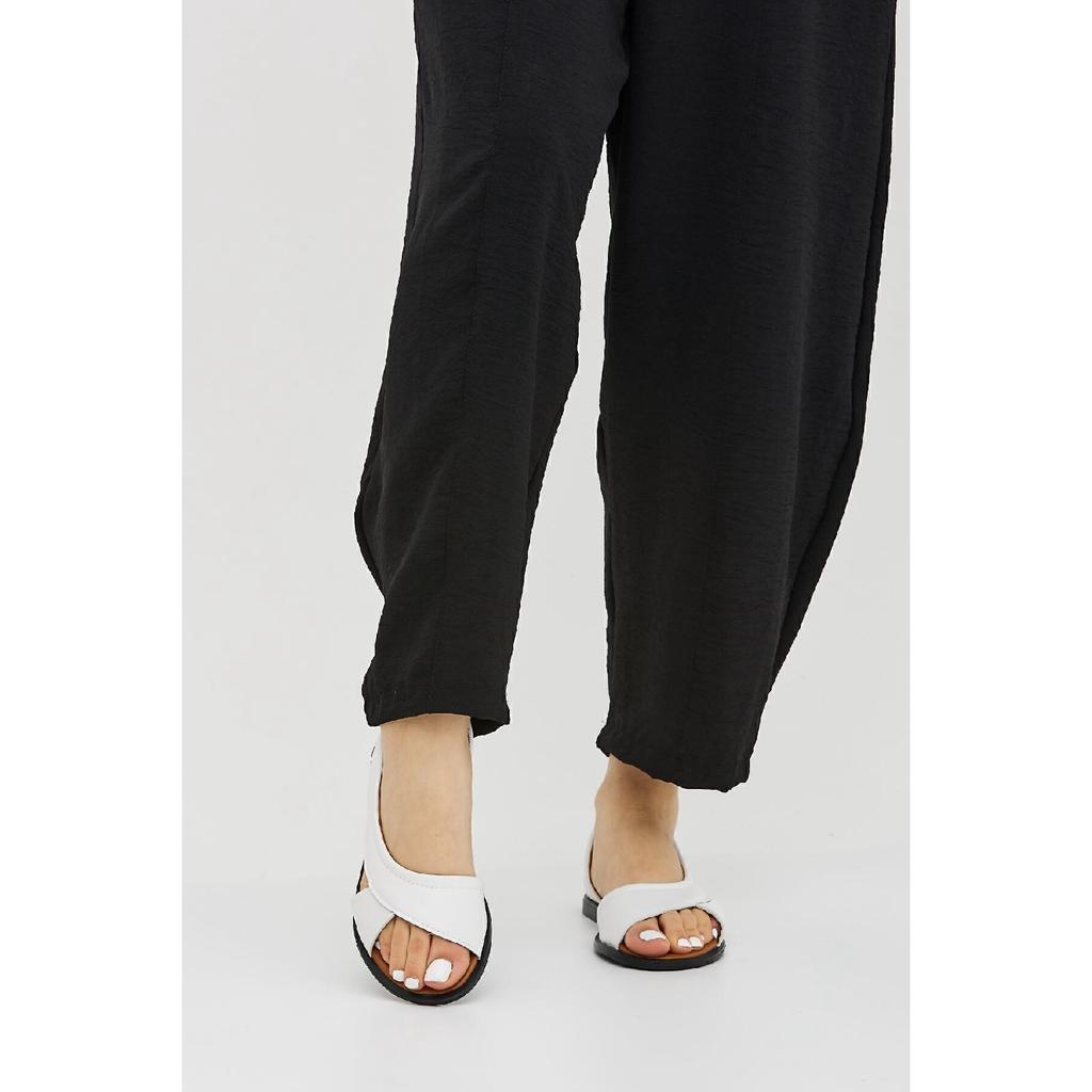Black Open Front Women's Sandals Summer Shoes Ballerinas