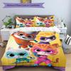 3pcs Super Kitties Adventures1 Design Cover Set - HD Printed Bedding with 1 Cover and 2 Pillowcases - Perfect for Home and Dorm Decor