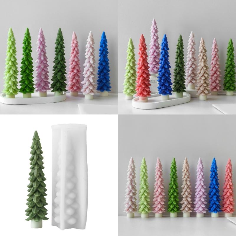 Christmas Tree Silicone Molds Candle Molds Tree Shape Candle Making Molds Soap Molds Silicone Ornament Molds for Candle