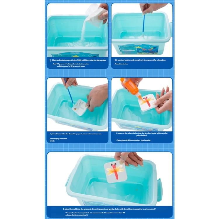 Creative Building Role Play Accessories Magicking Water Gel Toy Easy Carry Case for Kids Ages 5 and Up