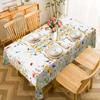 Spring Watercolor Floral Rectangle Tablecloth Wedding Party Decor Summer Colorful Flowers Leaves Table Cloth Home Decorations