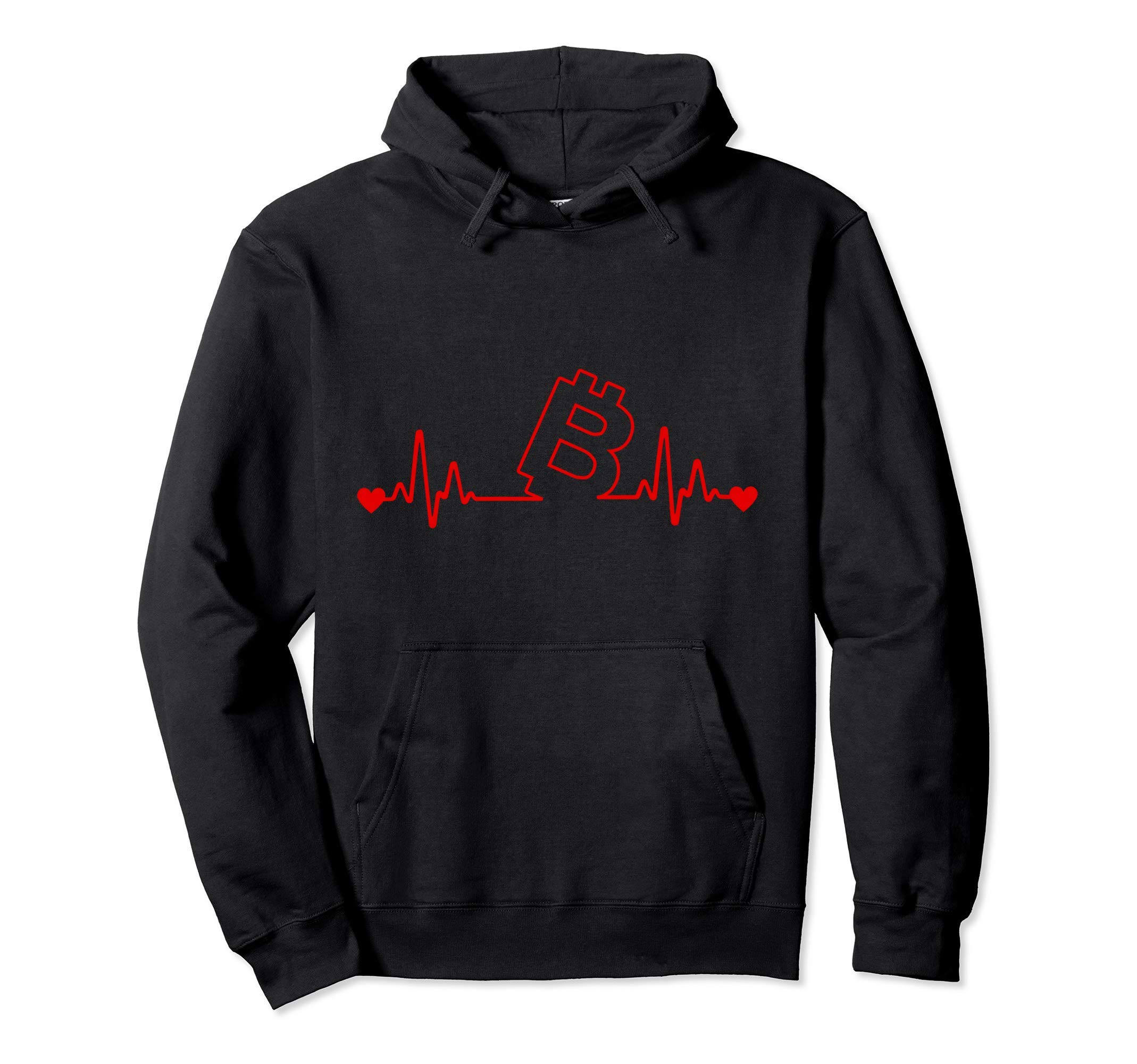 Bitcoin, pulse, heartbeat, heart, love, money, blockchain, gift, hoodie