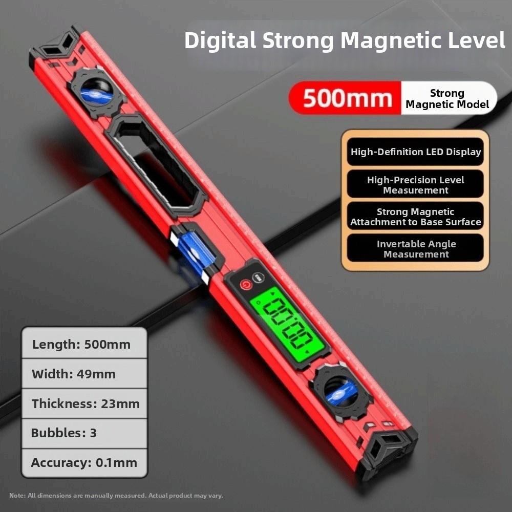 0-90° Range Magnetic Digital Level 30-100cm Electronic Inclinometer Construction Work
