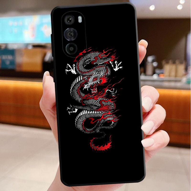 Phone Case For Motorola Edge 50 40 Pro 60 50 40 30 Ultra Neo Fusion Moto G85 G72 G53 G54 G84 G13 G32 Dragon