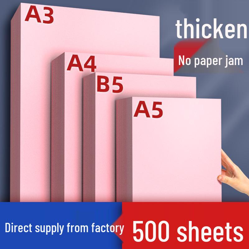 Carta Rosa per Copia e Stampa: Formati A3, A4, A5, B5, 70g/80g, Ispessito, Opzioni Colorate Rosse