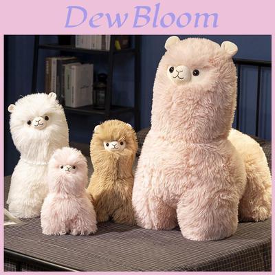Lindo Peluche de Alpaca Esponjoso Blanco Marrón Rosa Morado Cojín para Sofá Regalo 40cm/50cm/80cm