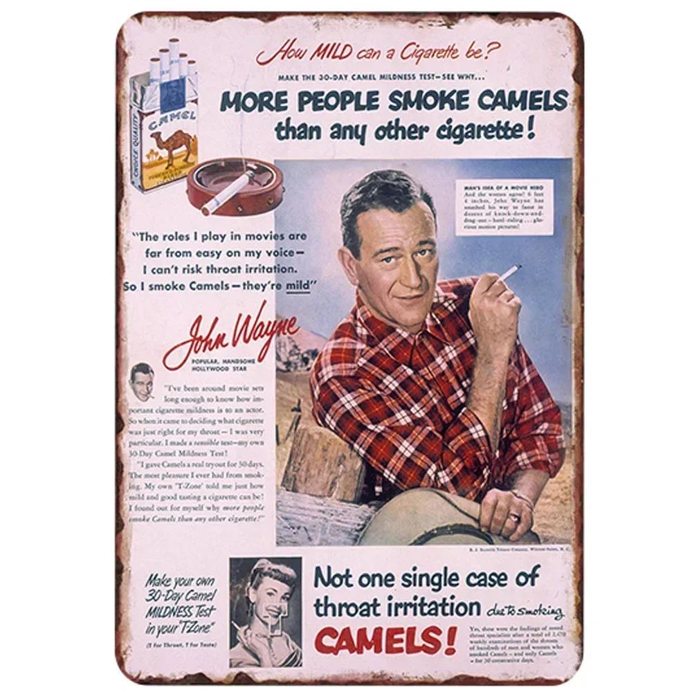 Καουμπόι Τζον Γουέιν Vintage Shabby Chic Metal Λευκοσίδηρος Ταινίες με αφίσα Μεταλλικές σιδερένιες επιγραφές Ρετρό Παμπ Μπαρ Κινηματογράφου Διακόσμηση τοίχου 20x30 εκ.