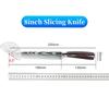 ZENG Ultra Sharp Slicing  Knife 7CR17 Laser Damascus Pakka Wood Sharp Sheath Gift Box Dicing Kitchen Knife