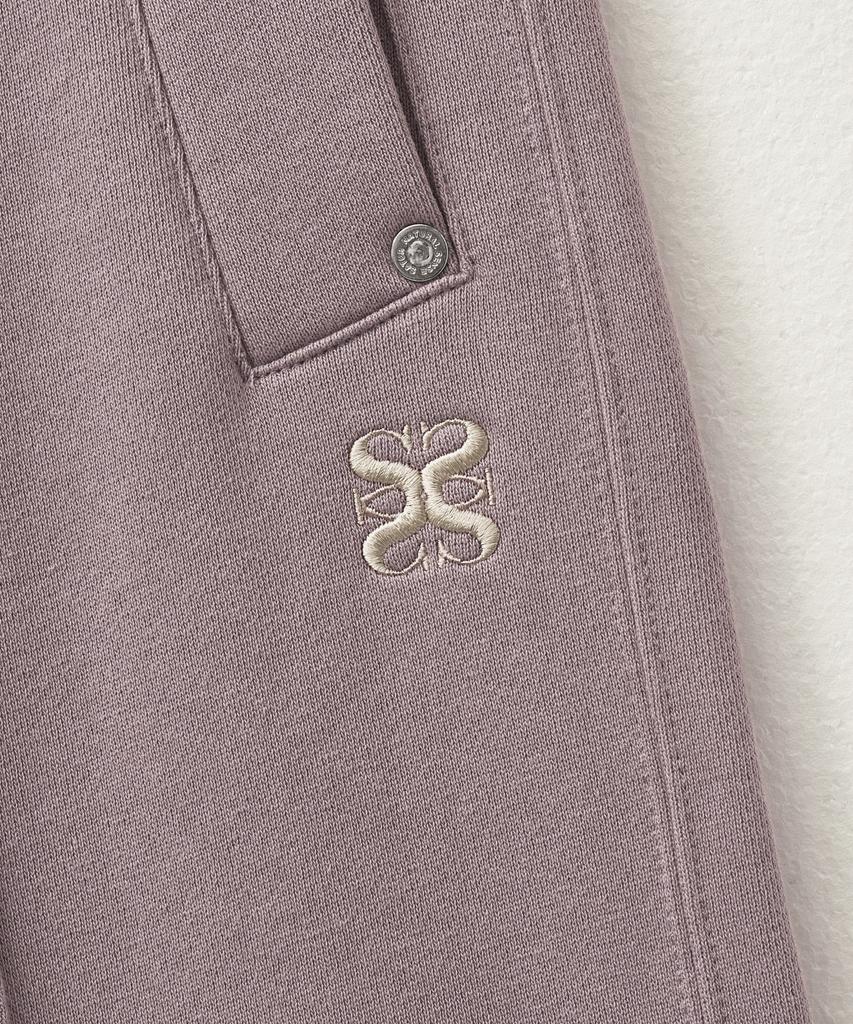Seteo Cotton Elastic Waist Sweatpants Purple (Type A)