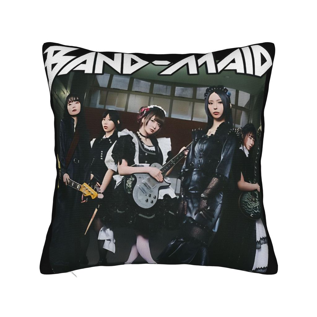 Band Maid Girls Rock Square Pillow Case Cushion Covers Awesome Zipper Decorative Pillowcase for Sofa xcm