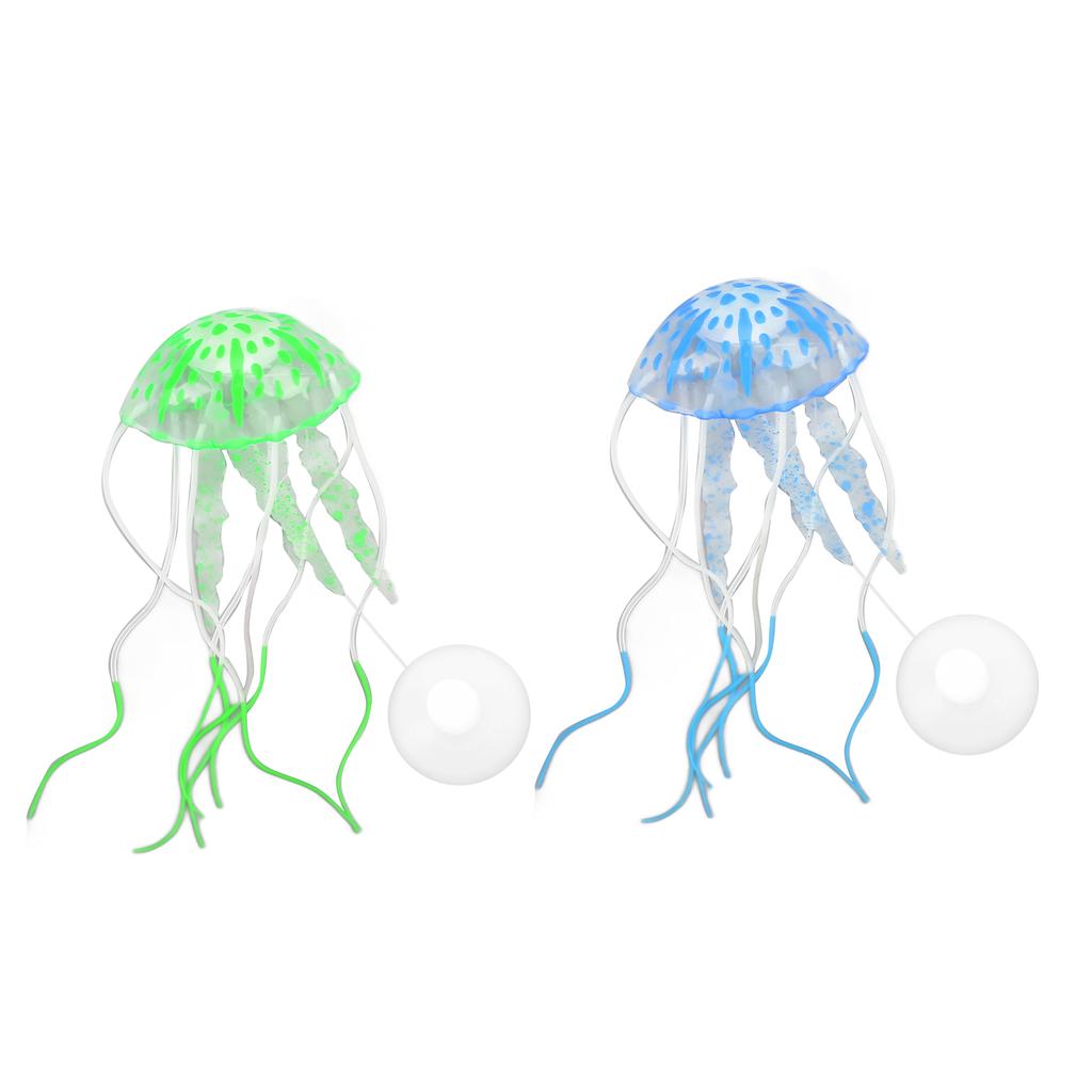 6pcs Glowing Fish   Decorations Simulation Silicone Kelp Silver     Leaf   Coral   Ornaments
