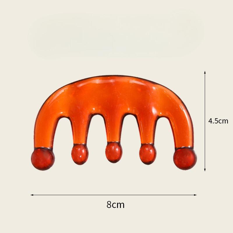 Head Massager - Five-finger Head Therapy Comb - Claw Massage Meridian Comb - Resin Point Pressing Scratching Scalp - Head Pressing Tool - Comb