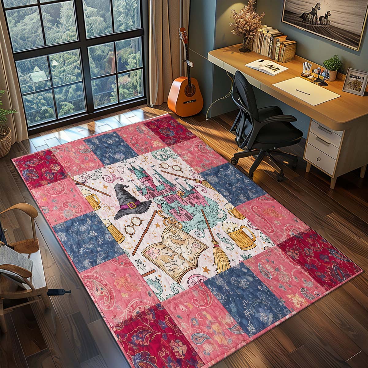 

Harry Potter Magic Owl Anime Rug Carpet Large Area Rug Non Slip Washable Floor Mat Gamer Room Bedroom Home Decor -QJY 60x90cm