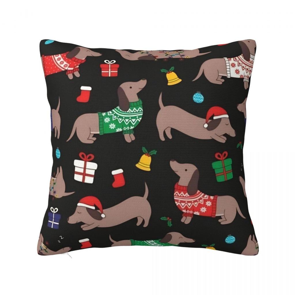 Dachshund Pillow Cases Gift for Animal Dog Lover Cushion Covers Awesome Polyester Decorative Pillowcase for Home 18x18