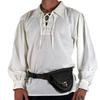Men Vintage Shirt Relaxed Fit Vintage Shirt Medieval Renaissance Cosplay Shirt Lace-up Long Sleeve Loose Men's Pullover Shirt