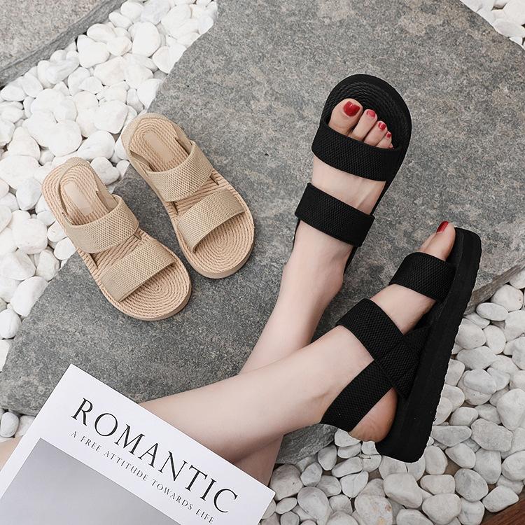Summer New Outer Wear Wedge Heel Fashion Trend Sandals Women's Casual Outer Wear Open-toed Cool Slippers