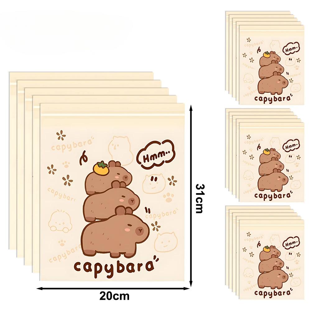 90pcs Cartoon Capybara Car Disposable Garbage Bag Portable Universal Auto Door Seat Household Thickened Desktop Trash Can