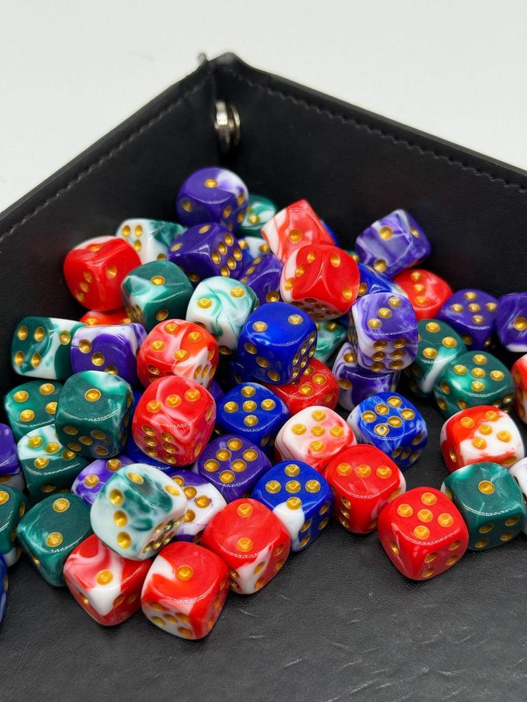 Spot Direct Two-Color Round Corner D6 Dice Game for Teaching and Foreign Trade