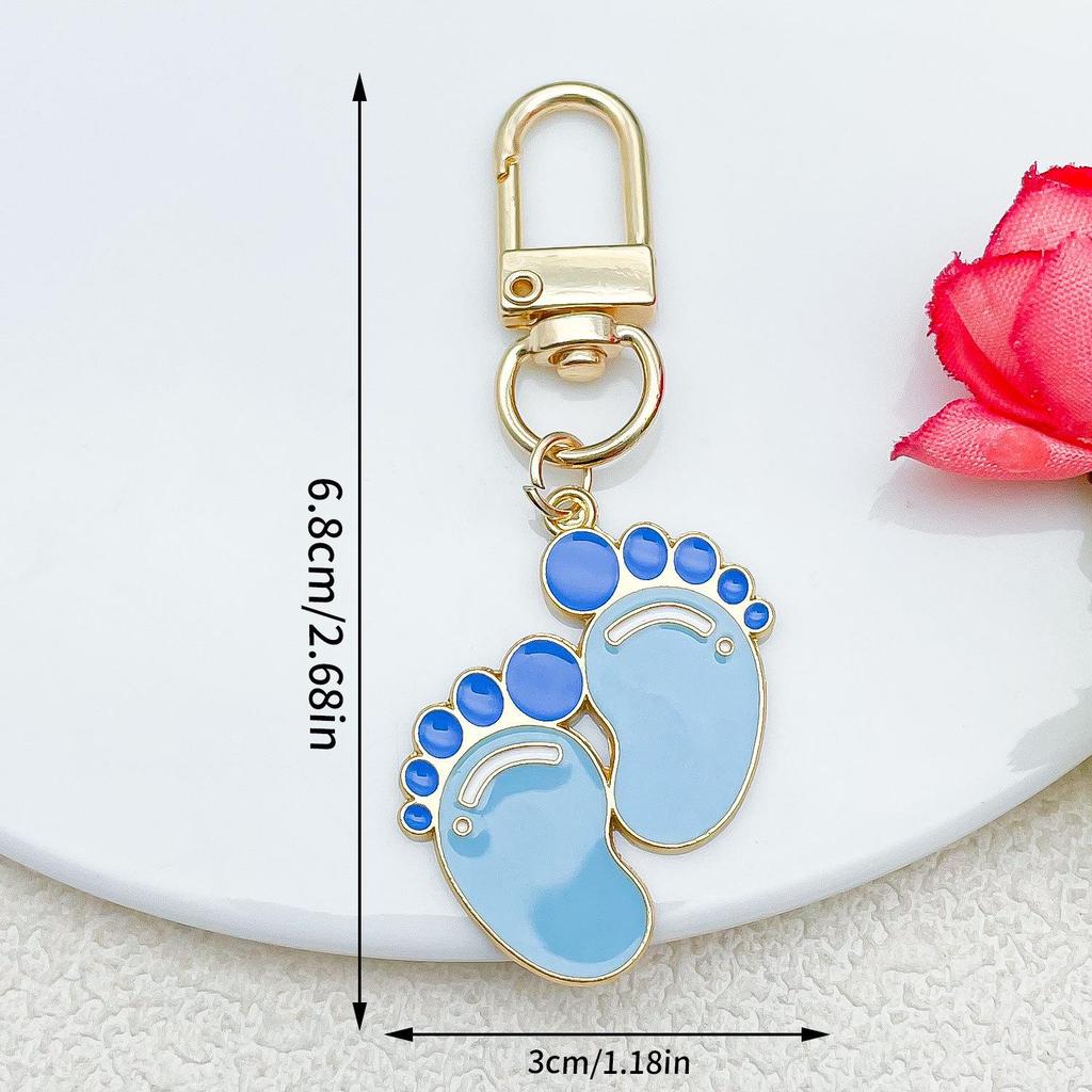 Baby Foot Pendant Keychain: Mix and Match Baby Clothes & Bottle Charms for Boys & Girls