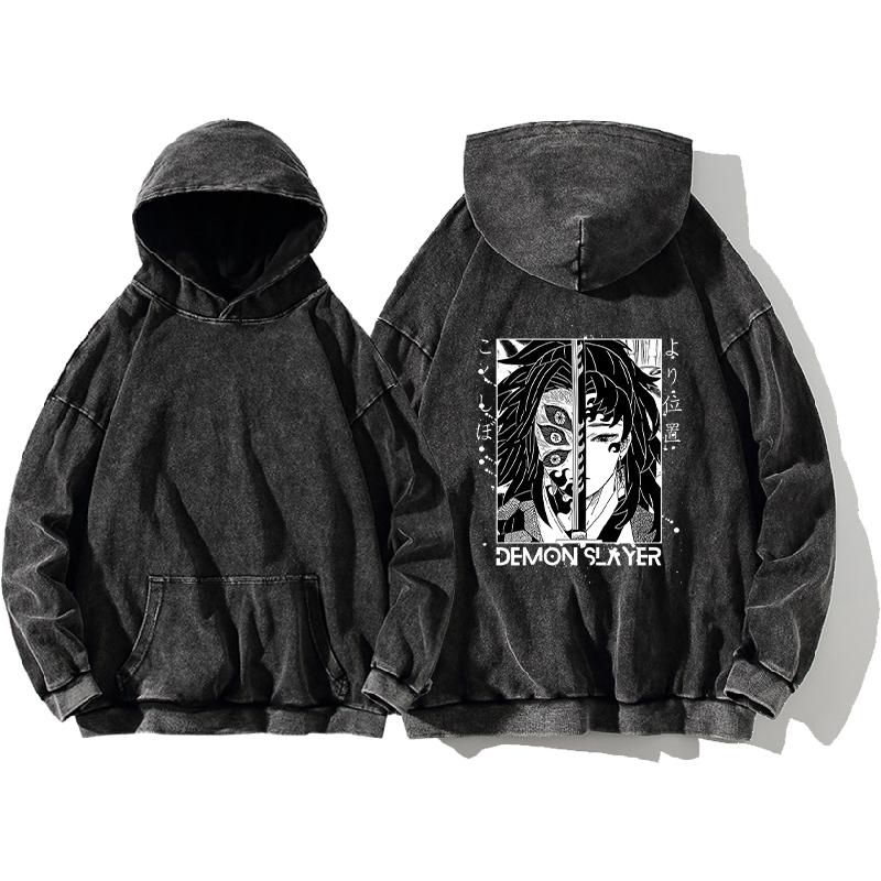 

Клинок рассекающий демонов Аниме Одежда Цугикуни Ёриичи И Аказа Принт Худи Мужские Оверсайз Толстовки Харадзюку Выстиранный Хлопок Толстовка XXXL чёрный