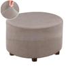 Stretch Ottoman Slipcover Wrinkle Resistant Round Stool Cover for Home Furniture Protection