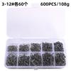 High Quality 1600PCS Premium Fishhooks 10 Sizes Carbon Steel Box With Fishing Hooks W/Portable Plastic Box