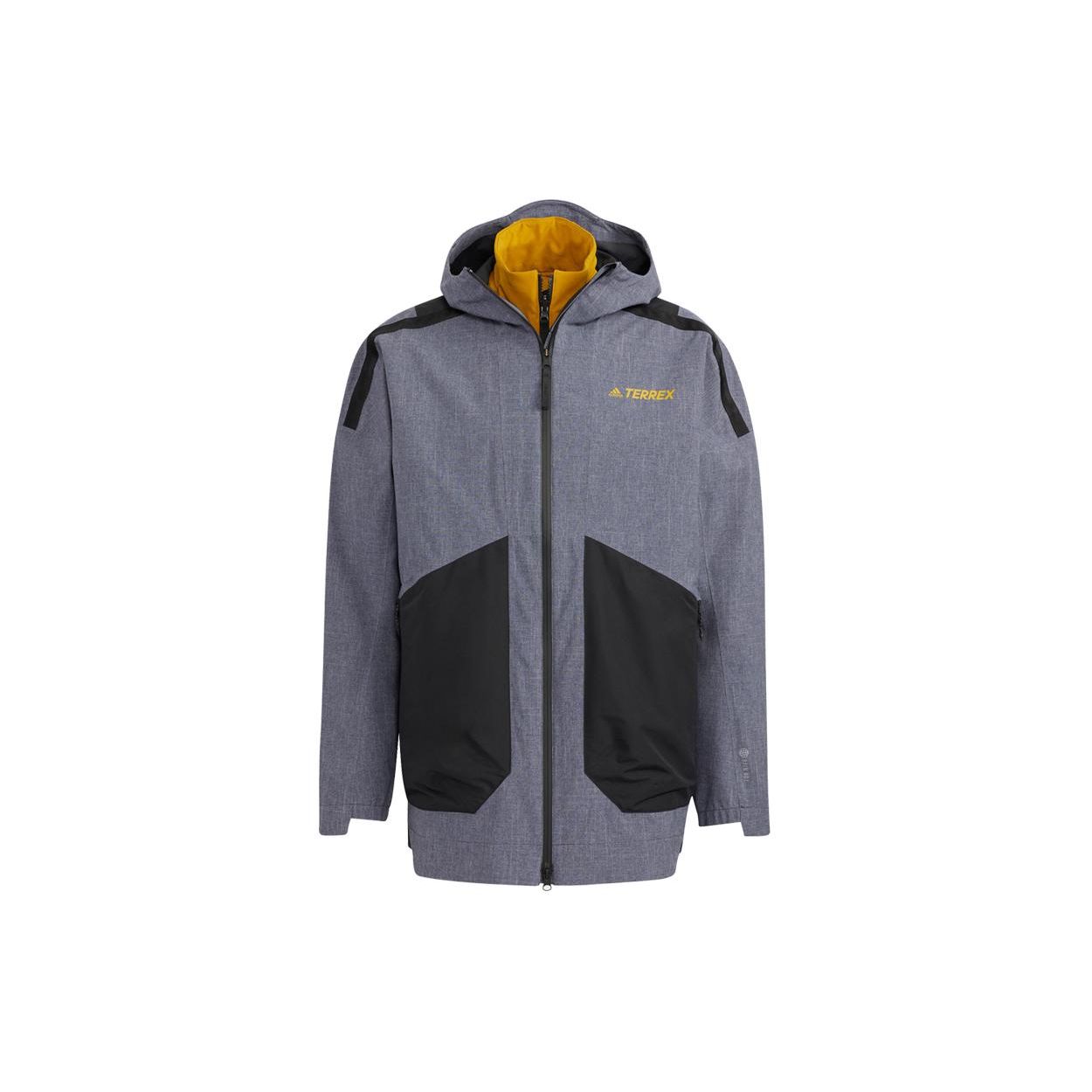 

Adidas Color Block Hooded Outdoor Sports Casual Warm Two-Piece Jacket Unisex jackets Gray HN2025 A/XL