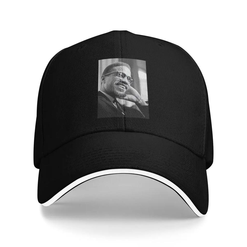 Vintage Malcom X Smiling Interview Photo Outdoor Adventures Caps Women Women's Cap Summer 2025