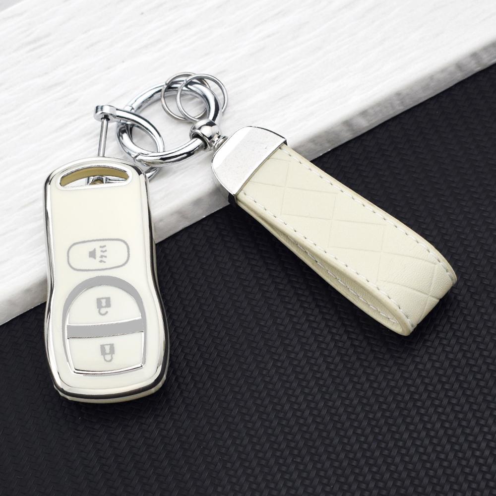 Premium Soft TPU Key Case for Nissan Altima Sentra X-trail Frontier Maxima Armada Tiida for Infiniti QX56 FX35 JA60 Keychains