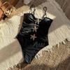 New Sexy Cut Out Metal Star Women Swimwear One Piece Bikini Set Swimsuit Female Bather Bathing Suit