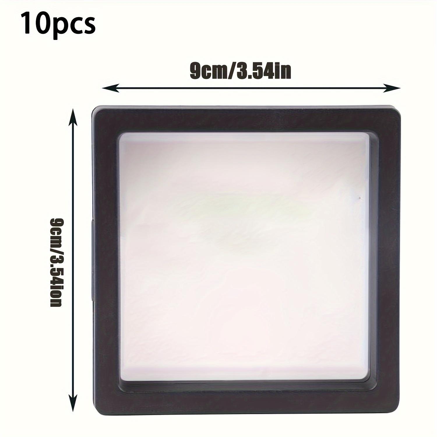 

10 шт. Защитный чехол с 3D-плавающей рамкой, черной рамкой для дисплея и прозрачной подставкой для образца ювелирной медали 10pcs black 9*9*2cm