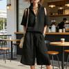 Zweiteiliger Jogginganzug für Damen, lässige Oberteile mit halbem Reißverschluss und kurzen Ärmeln sowie Shorts, Trainingsanzüge, Sommer-Lounge-Outfits mit Taschen
