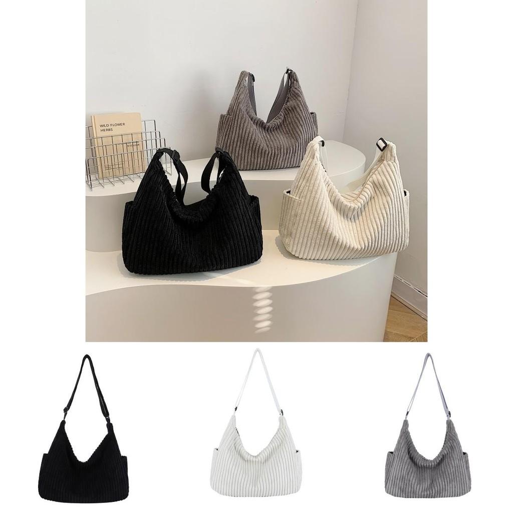 Stylish Korean Corduroy Tote Bag For Women With Large Capacity For Everyday Use