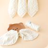 Baby Towel Teething Bib Soft Burp Cloth for Toddlers Thick Layer Handkerchief Sweat Wipe Towel Newborn Face Towel 5pcs