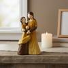 Family of 3 Statue Gift Idea Faceless Resin Sculpture Sentimental Parent and Children