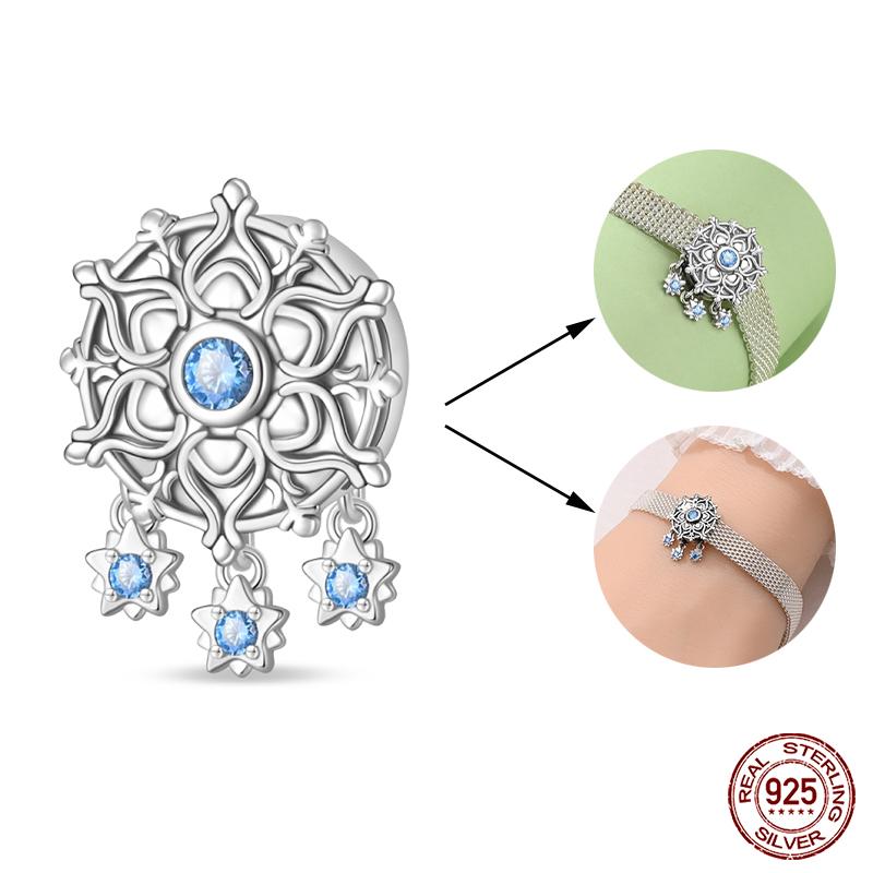 925 Silver Double Lucky Clover Guardian Lotus Flat Beads Fit Qikaola 925 Bracelets Fine DIY Jewelry For Women