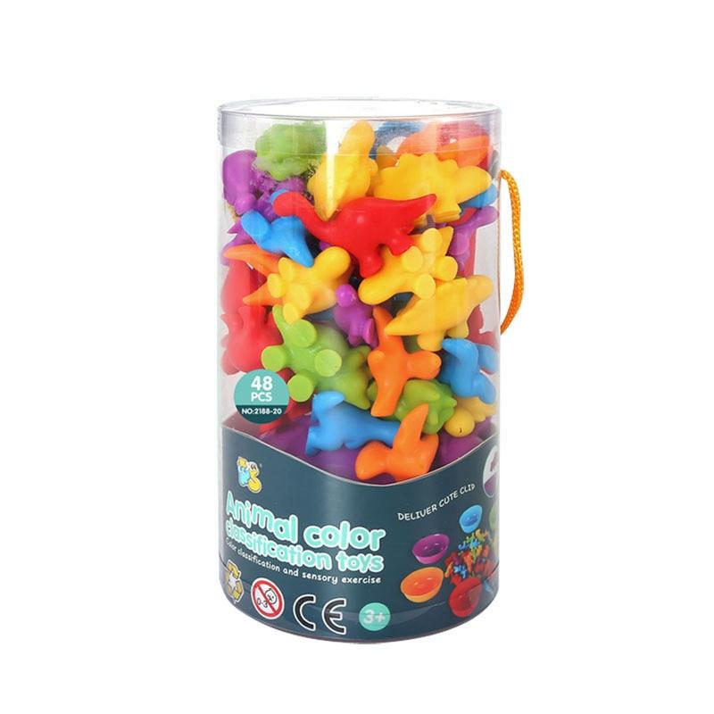Puzzle Toy Gift Matching Game Kid Rainbow Education Color Sort Animal Cognition