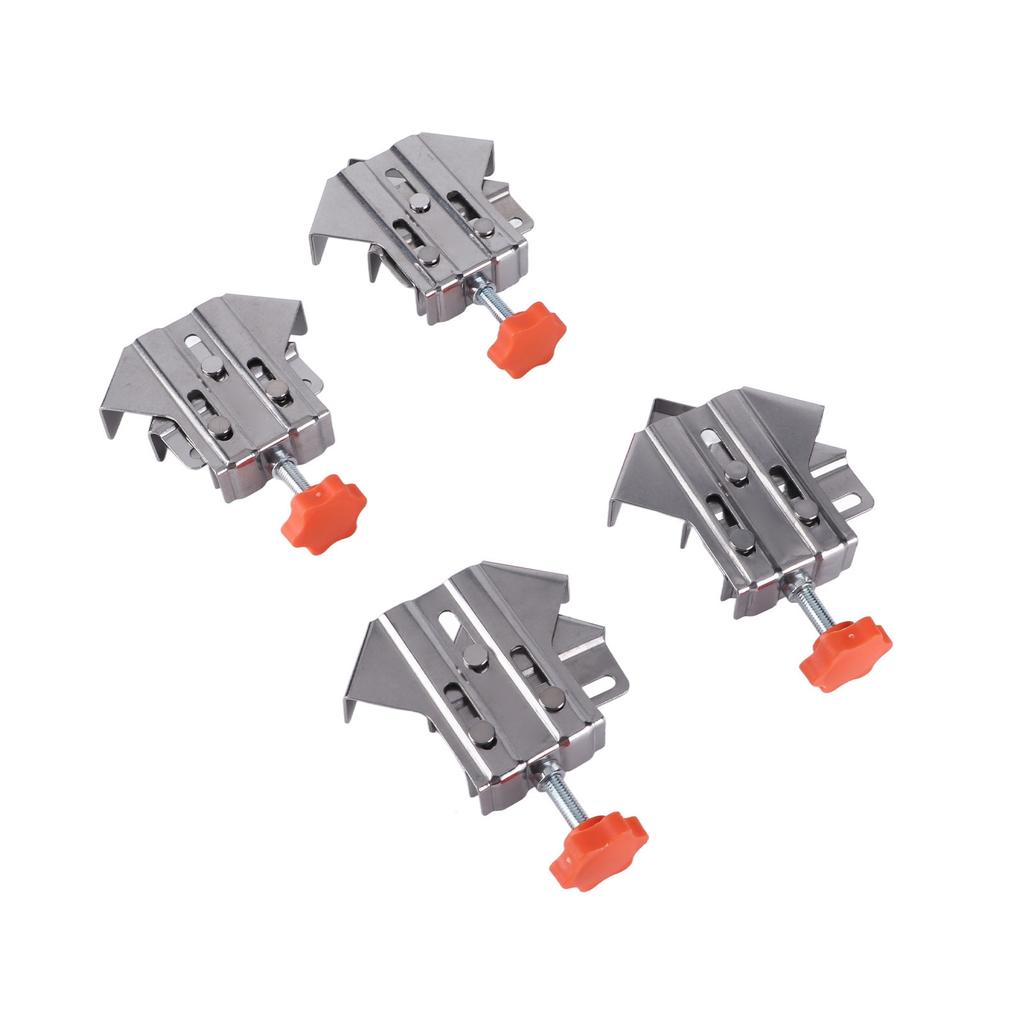 4Pcs Corner Clamp Stainless Steel Opened Closed Adjustable 90 Degree Right Angle Clamp for Woodworking