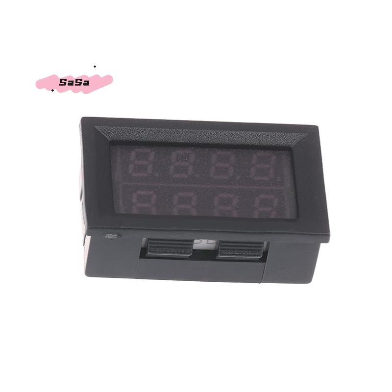 S-1Pc DC 100V 10A 4 Digit 5 Wire Mini Digital Voltmeter Ammeter Dual LED Display Voltage Current Monitor Tester Gauge