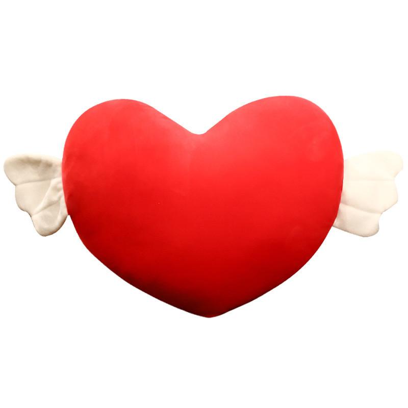 Heart Shaped Plush Hand Warmer Pillow With Wings For Romantic Gifts And Valentines Day