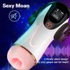 Productos para adultos Copa de avión automática para hombres Succión telescópica Sonido inteligente Calefacción Canal de simulación Masturbación sexual