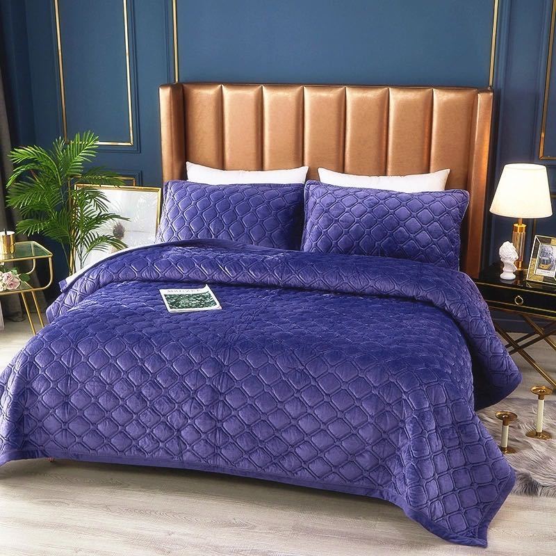 Crystal Fleece Sheets, Winter Plus Fleece Version, Cold-proof Double Blanket, Warm Blanket, Leisure Blanket, Quilted