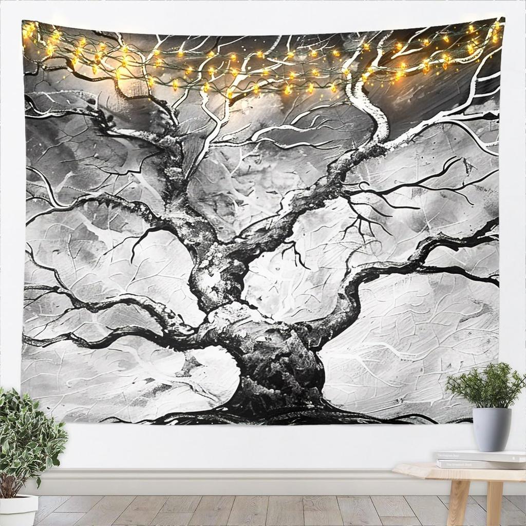 Angel Wings Wall Hanging TapestryAbstract Art Soft Microfiber Home Wall Blanket Tapestries Black and White Polyester Tapestries
