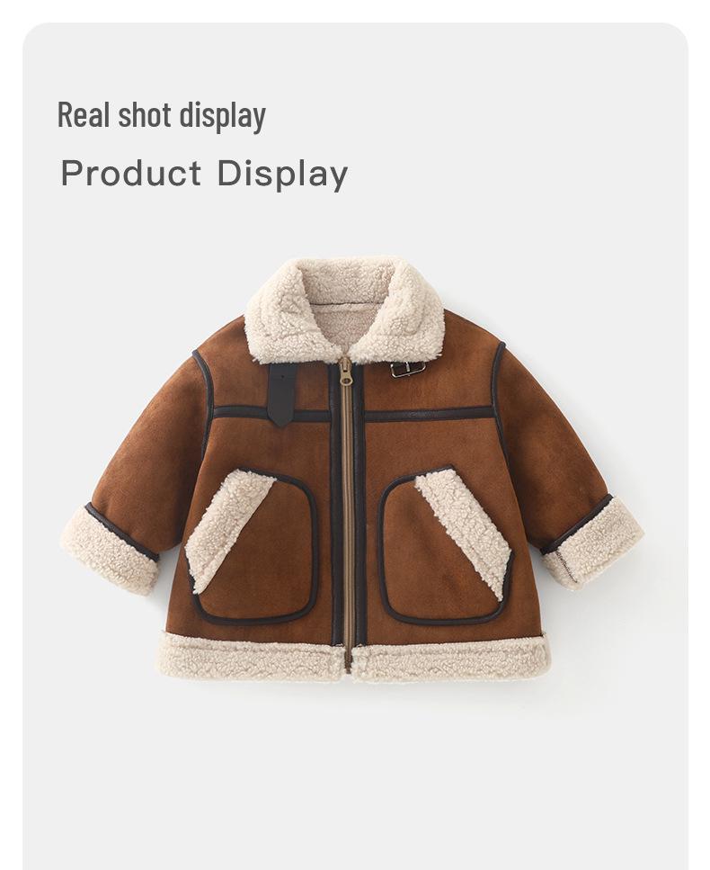 DUUDUUD 2025 New Style Fleece-Lined Toddler Boys' Winter Jacket
