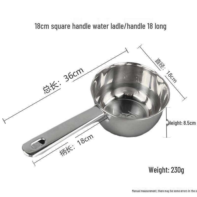 Stainless Steel Flat Bottom Kitchen Water Ladle and Soup/Milk Pot Combo.