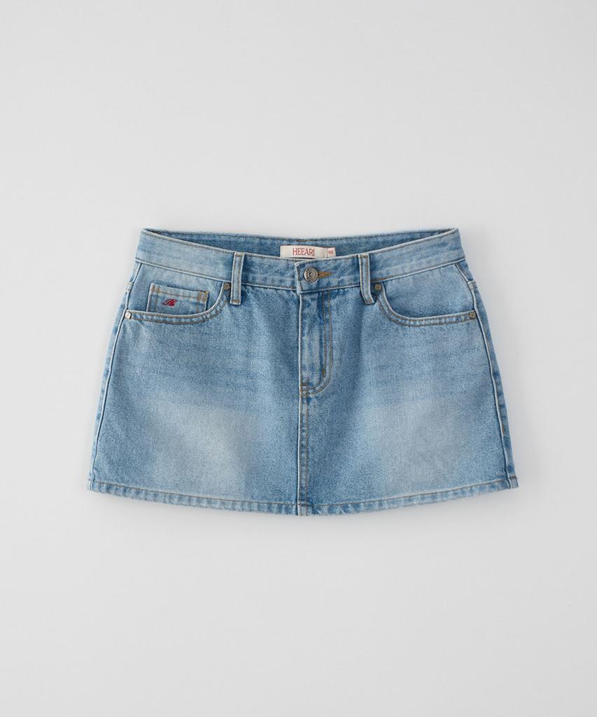 HEEARI Claire Cotton Mini Skirt_Denim