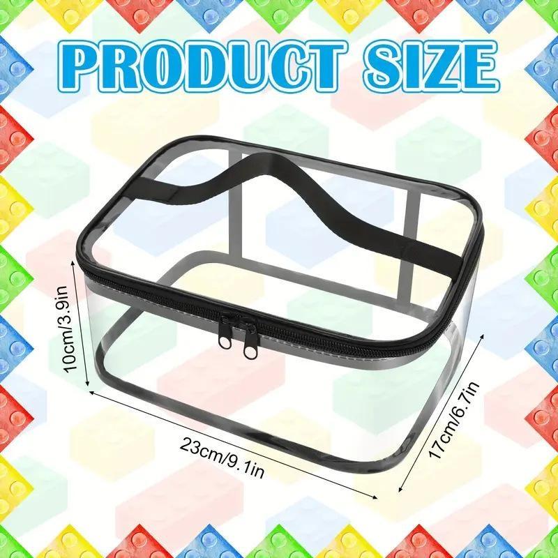 Transparent Pvc Zipper Toy Storage Bag Large Capacity Puzzle And Block Organizer For Toy And Building Block Storage