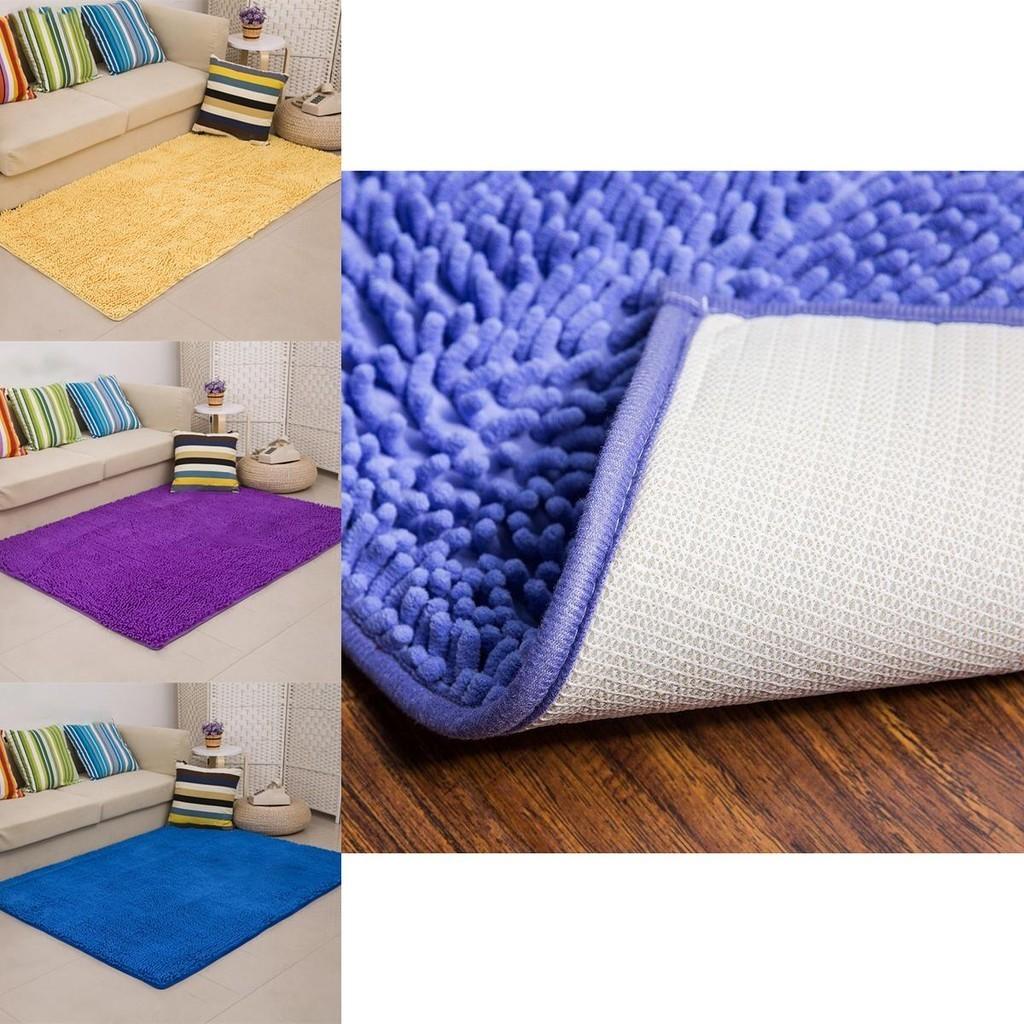 Beautifully Crafted Long Microfiber Shaggy Non Slip Bath Mat Absorbs Moisture For Safety